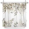 Green Eucalyptus Leaves Shower Curtains Watercolor Floral Waterproof Morden Bathroom Bathtub Curtain Room Decor With Hooks