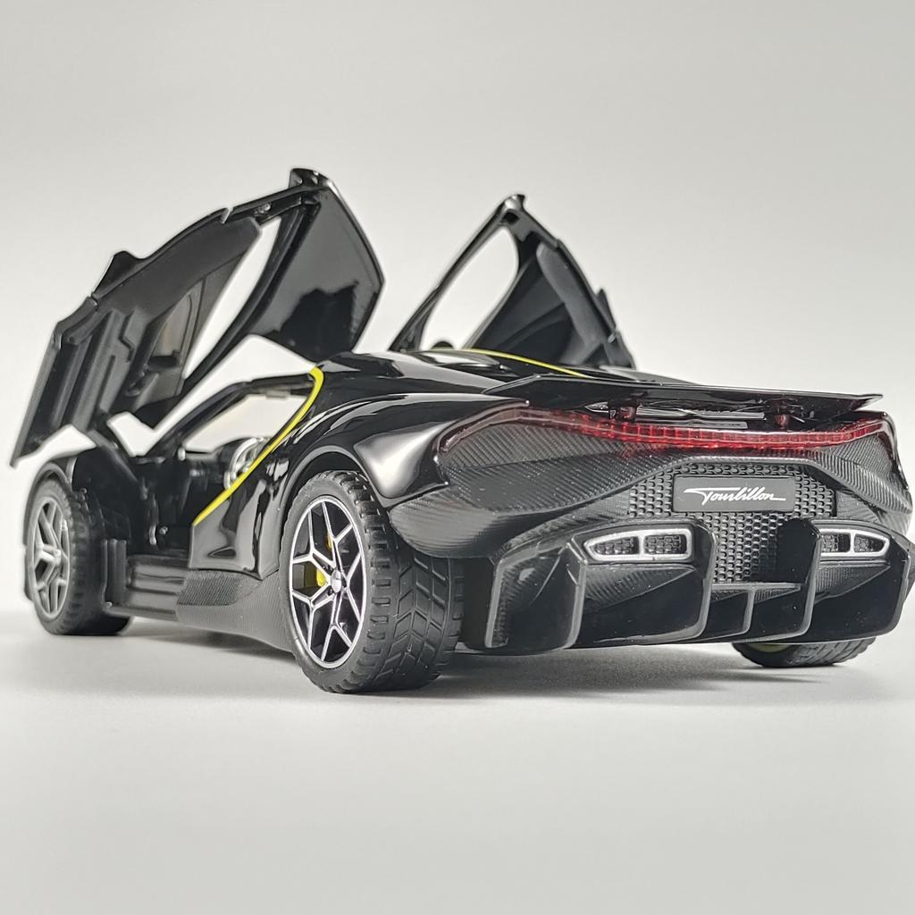 1/32 Scale Bugatti Tourbillon V16 Supercar Alloy Metal Diecast Model Car Home Decoration Trendy Toy Collection Hobbies High Simulation Present