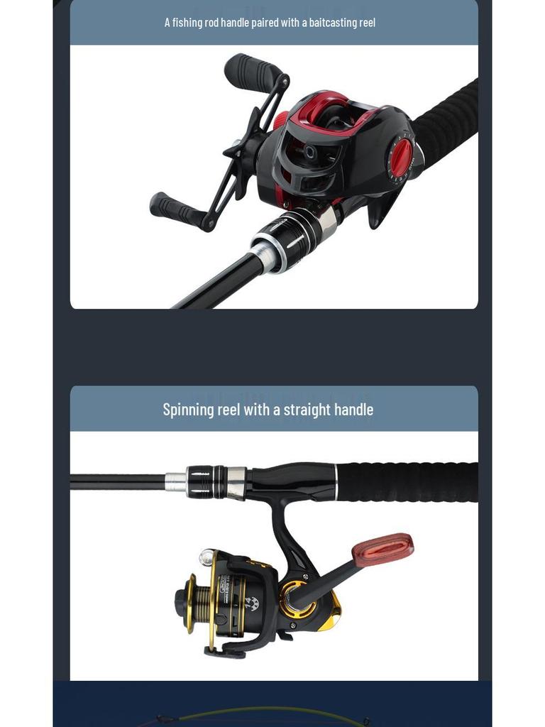 Children's Ultra-Short Portable Sea Rock Lure Fishing Rod Set with Guides for Long-Distance Casting