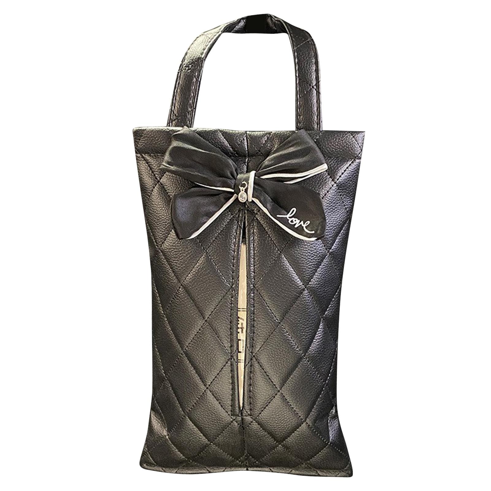 

Автомобильный мешок для салфеток Подвесной Милый внешний вид Водонепроницаемый Автомобильный мешок для салфеток для всех типов транспортных средств Любовь чёрный