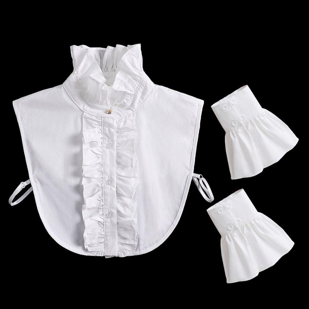 Ruffle Detachable Fake Collar White False Blouse Collar Simple Adjustable Neckline Female
