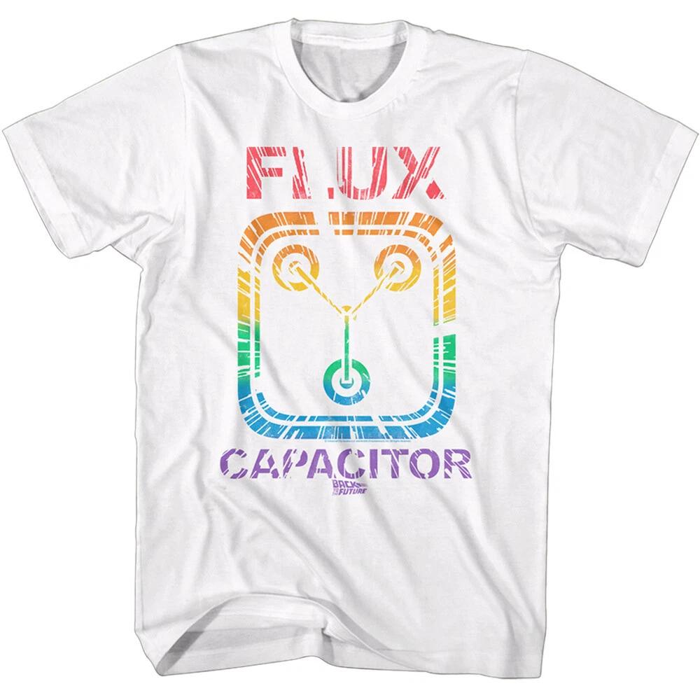 Back To The Future Movie Rainbow Color Flux Capacitor Men s T Shirt 4XL