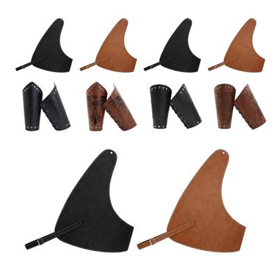 Adjustable Halloween PU Leather Chest Armors Set Lightweight Comfortable Cosplay Gear for Historical Reenactment Event