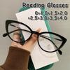 Men Women Fashion Luxury Cat's Eye Reading Glasses Women Retro New High Definition Anti-Blue Light Reading Presbyopia Glasses