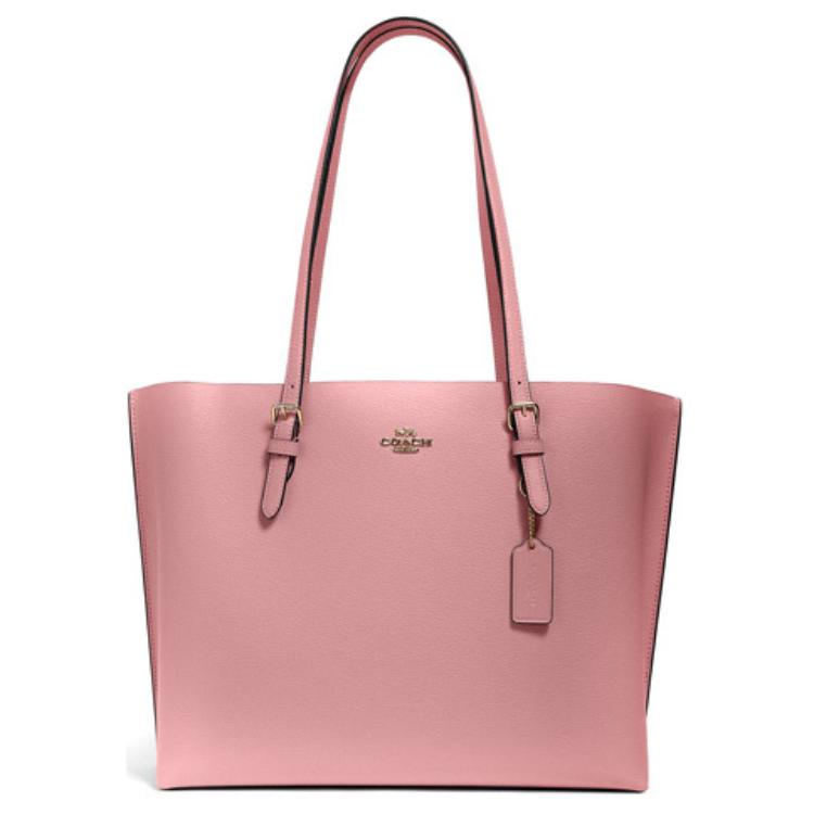 

Coach Mollie Solid Top Zip Leather And Fabric Tote Bag Women Tote Bags Pink 1671-IMOUS Basic Set (Bag+Dust Bag)