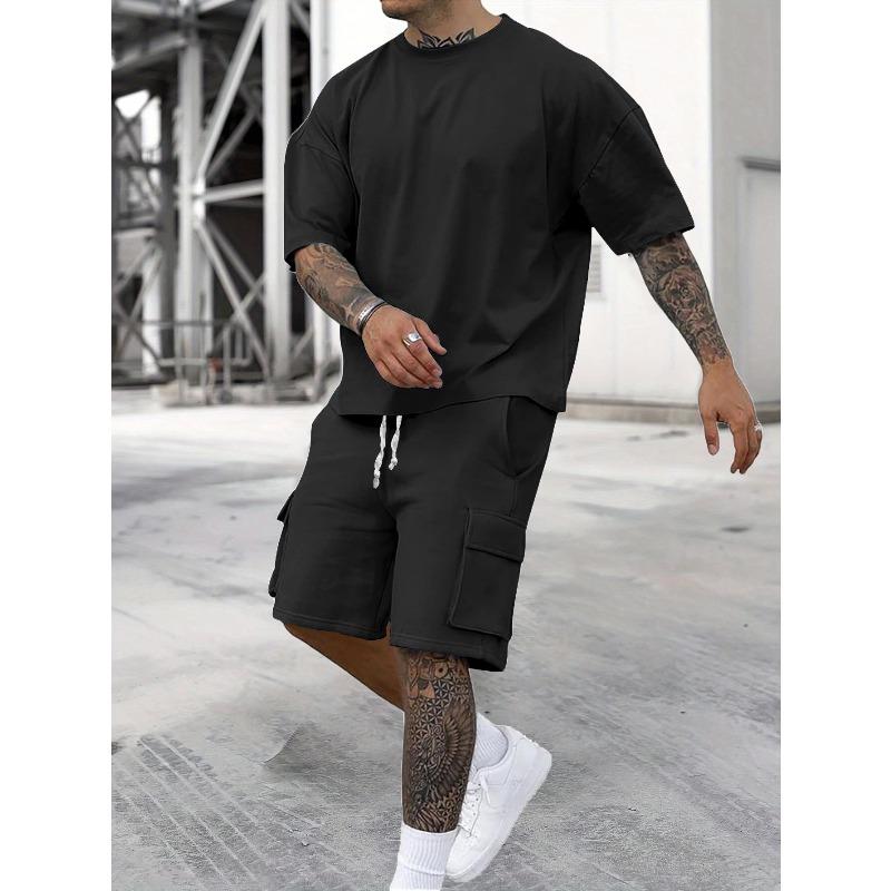 Men's Summer 2026 Fashion T-Shirt & Workwear Shorts Casual Sports Set