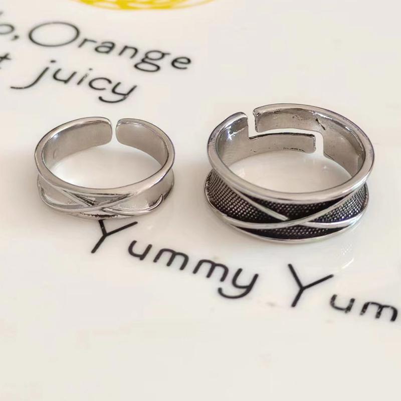 Retro Zaman Mekan Goku Black Yüzük Punk Gotik Açık Yüzük Erkekler İçin El Yapımı Unisex