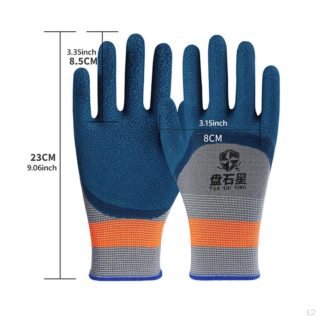 1 Pair Work Gloves Rubber Car Repair for Adults Farm Agriculture