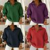 Vintage Art Casual Shirt With Splicing Fabric For Women Spring Autumn Wear