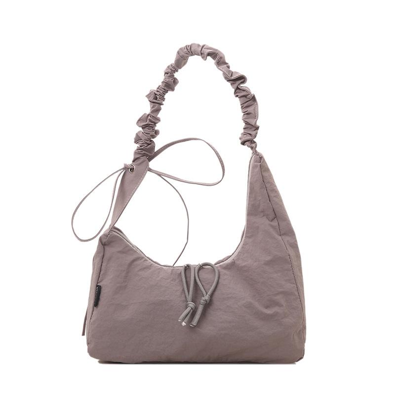 

Solid color casual and lightweight shopping bag women s 2025 new popular versatile shoulder bag large capacity canvas tote bag сірий колір