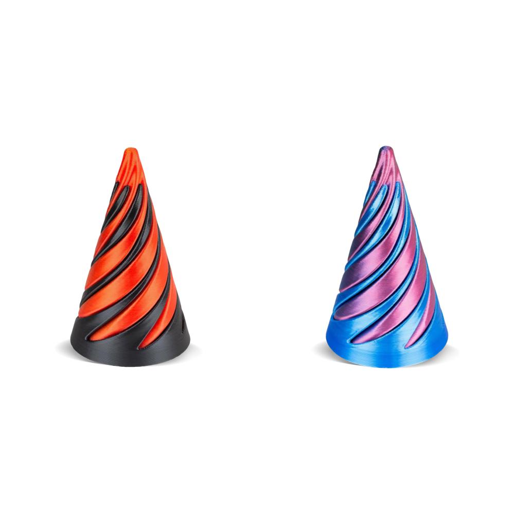 3D Printed Spiral Cone Toy Impossible Pyramid Passthrough Sculpture Pass Through Pyramid Mini Vortex Thread Illusion Toys