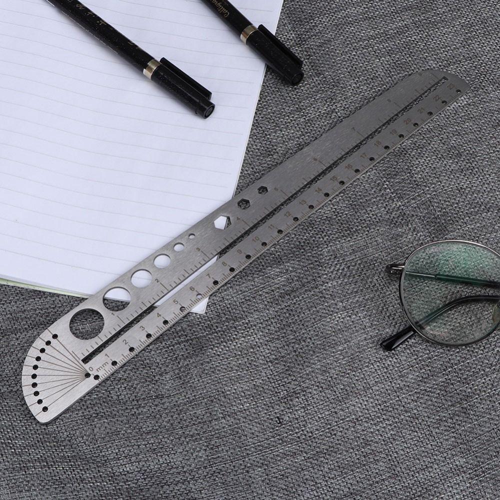 Stainless Steel Scale Ruler with Imperial/Metric Scales Ruler Measuring Tool  Office Supplies
