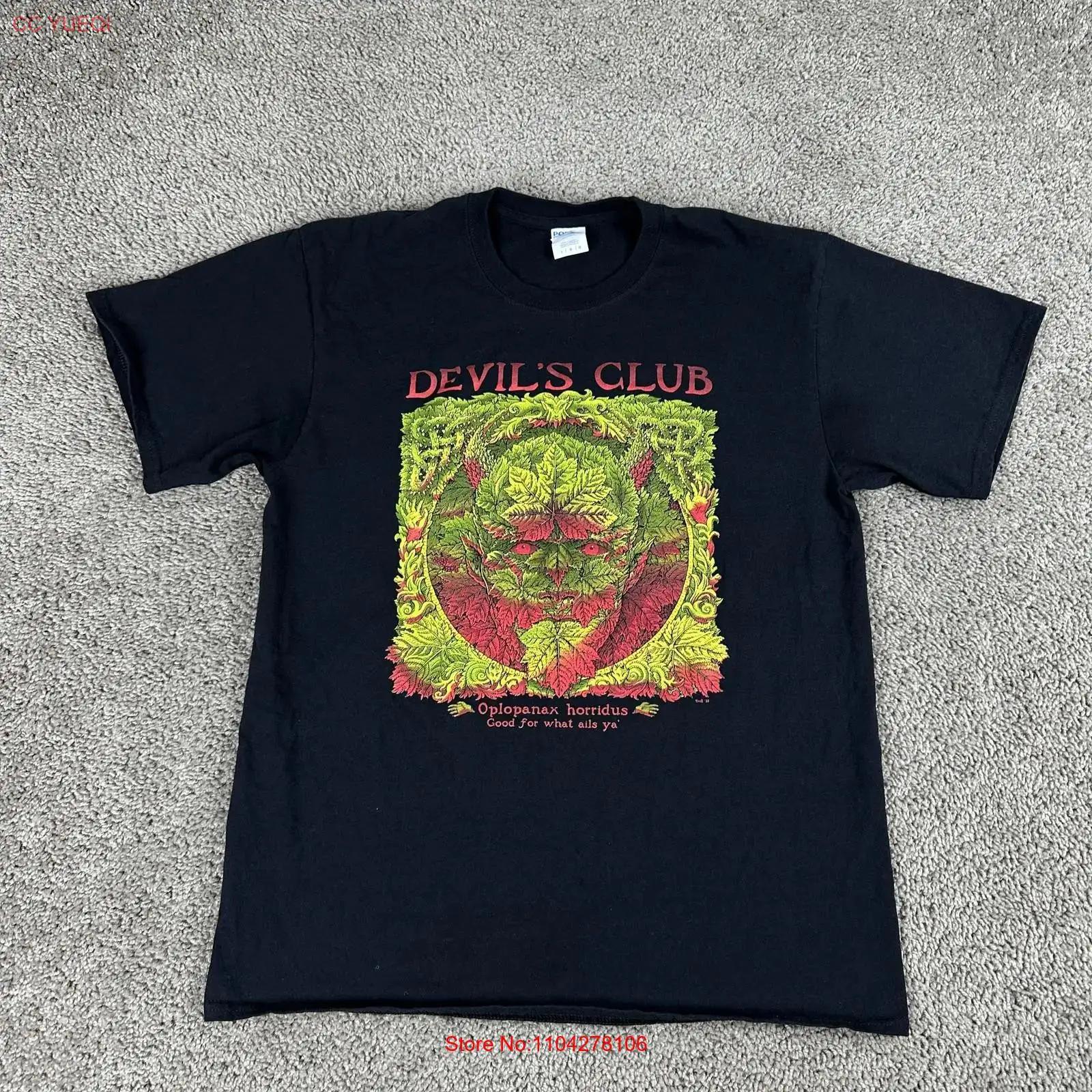 

Devil s Club T Shirt Mens Large Black Oplopanax Horridus Botanical vintage Washed Slightly designer clothes Breathable Stylish 5XL різнокольоровий