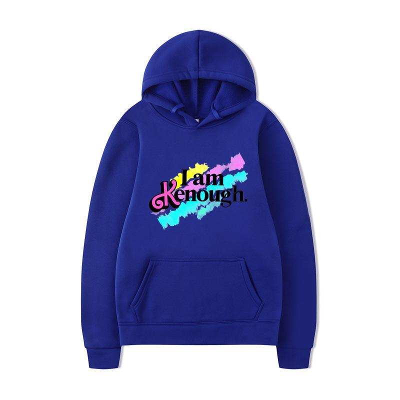 I Am Kenough Hoodies Print Fashion Sweatshirt Hip Hop Casual Unisex Autumn Winter Oversize Fleece Streetwear Tops