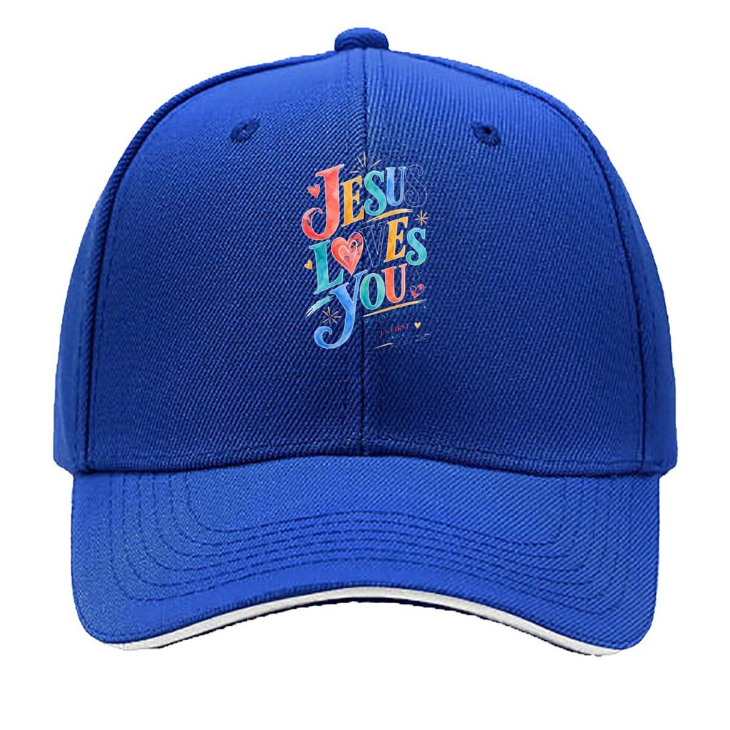 Colorful Faith Love Verse Typography Sandwich Baseball Cap Sun Cap Outdoor Workouts Hat