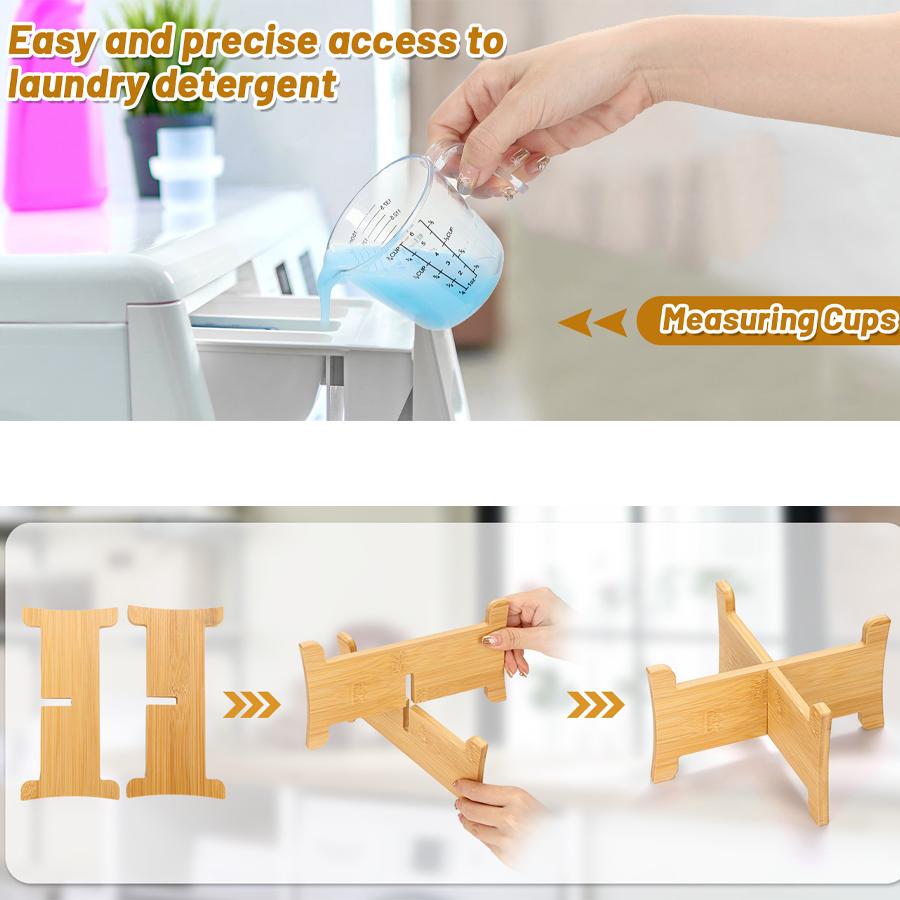 Laundry Detergent Dispenser Laundry Soap Dispenser with Stand Organization and Storage Box Faucets Acrylic Laundry Container