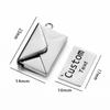 Stainless Steel Customized Letter Envelope Necklace Locket Jewelry Secret Love Note Pendant Engraved Note Photo for Women
