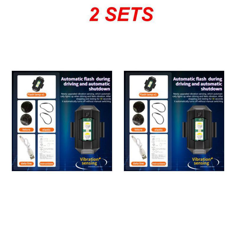 

2/4/6SETS Зарядная вспышка Лампа Цветная Универсальная USB Интерфейс Вибрационный Датчик Типа Автомобильные Принадлежности Задний Фонарь Прочный Прочный