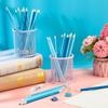 CHENGU 36 Pack Coastal Blue Pencils with Eraser Unsharpened Fun Cute Erasable Checking Wooden Summer Pencils for Adults Office Drawing Sketching