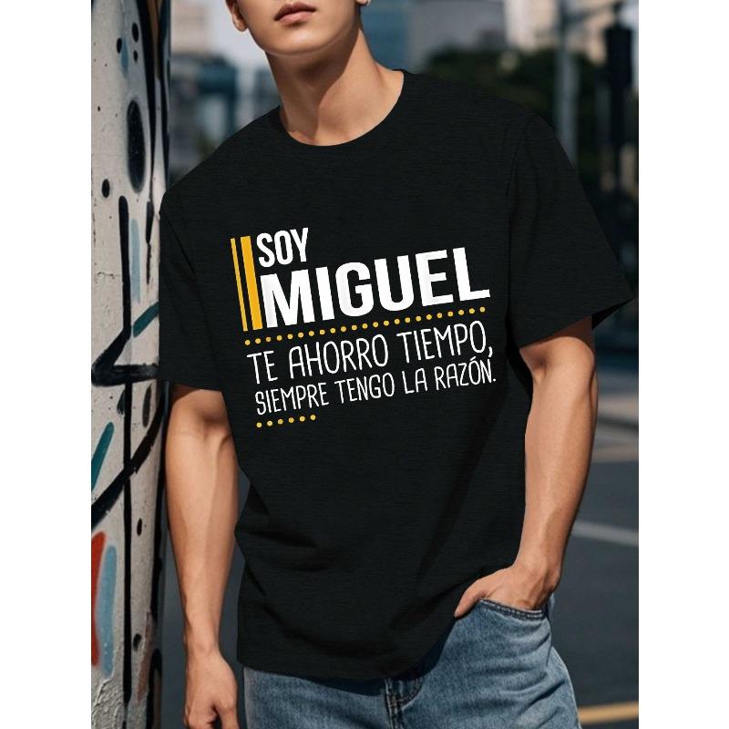 

European Sizes Funny Spanish Humor Name Men s Short Sleeve T-shirt Summer T-shirt Top XXXXXL чорний