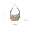 Versatile Canvas Crossbody Bags Large Capacity Korean Simplified Shoulder Bag Lightweight Solid Color Dumpling Bag Travel