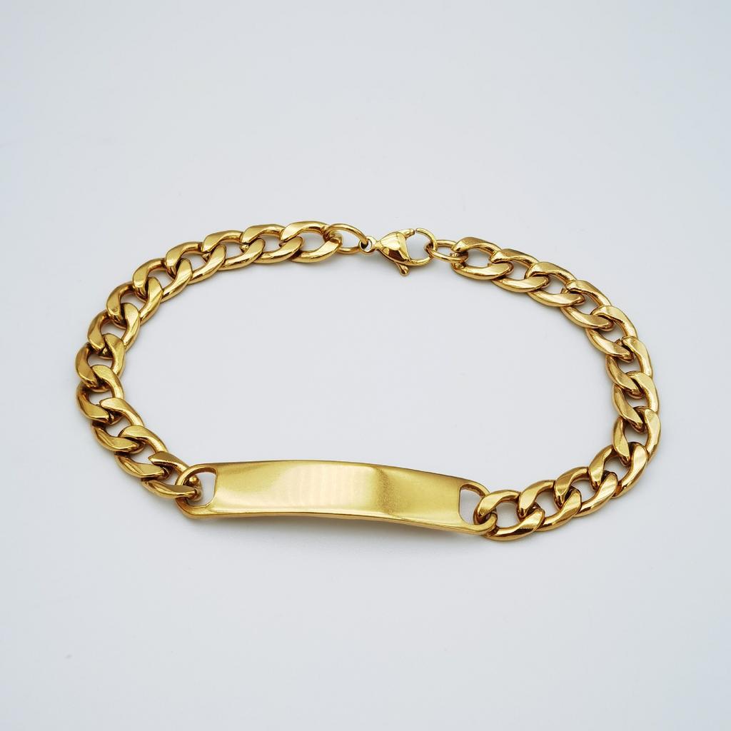 Ny Hip-Hop Personlig Herrekjede Nk Kjede Titanstål Armbånd Rustfritt Stål Lang Buet Kortkjede Bokstavering DIY
