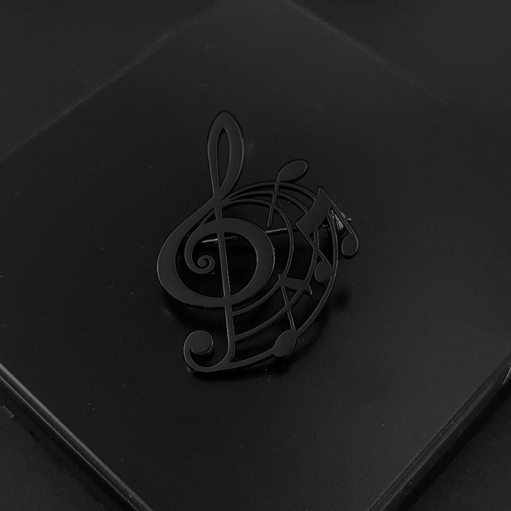 Hollow Design Music Note Brooch Pin Lightweight Lapel Pin Treble Clef Brooch Daily Wear
