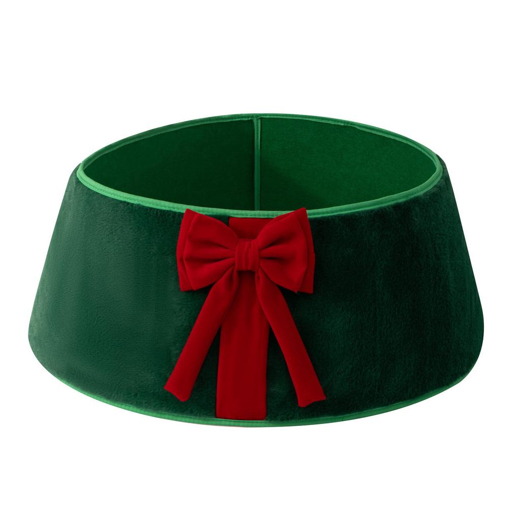 2025 NewThick Durable Fabric Tree Skirt Collar Sturdy And Stylish Base For Tree Saving Space Plush Christmas Tree Collar 56*20cm