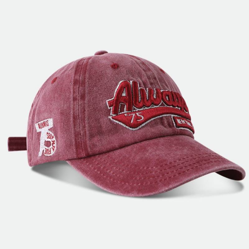 

Always Baseball Embroidery Cap Outdoor Breathable Hat Sunhat Gift Windproof бордовий