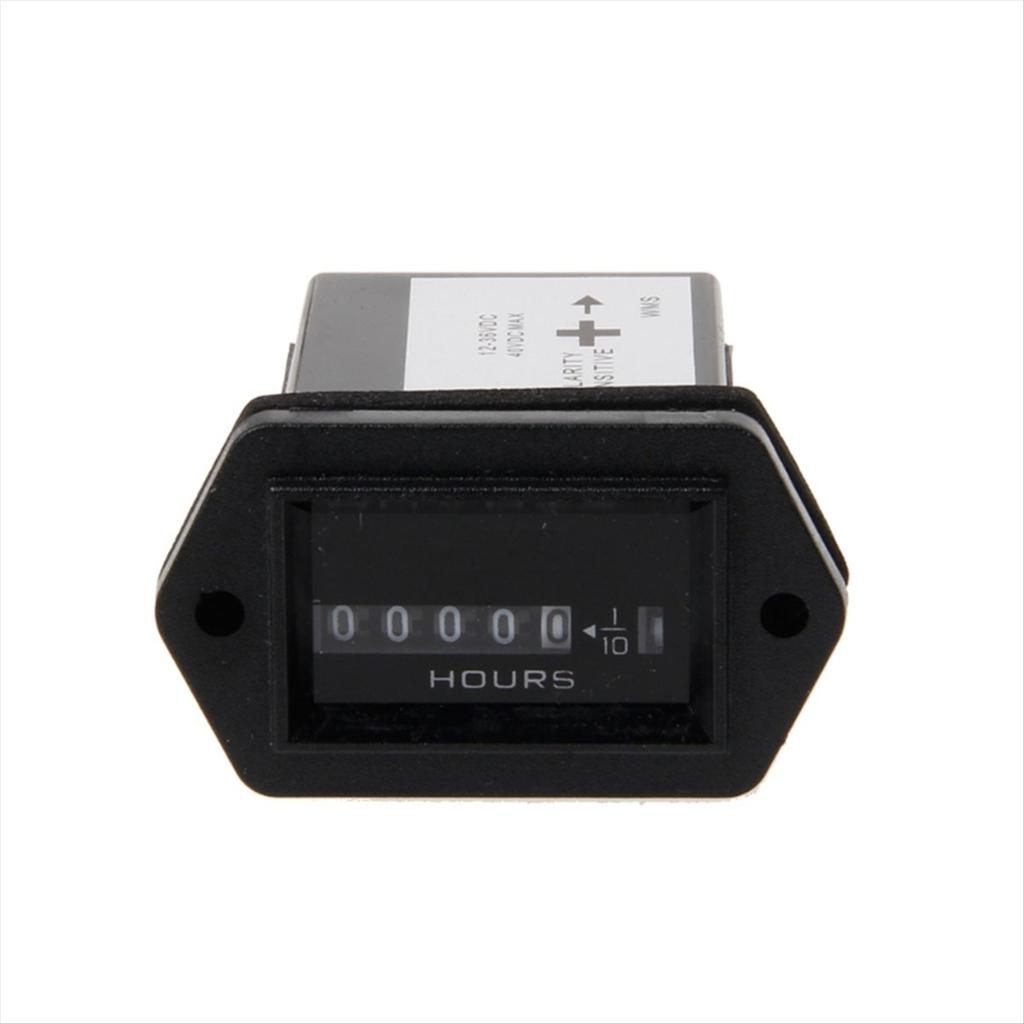 BHBL Professional Round Hour Meter for DC 12V-36V Engine Gauge Tester for Boat Auto ATV UTV Snowmobile Lawn Tractor