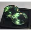 Fabulous Green Tourmaline Natural Oval Cut 19-21 Ct Pair Certified Gemstone