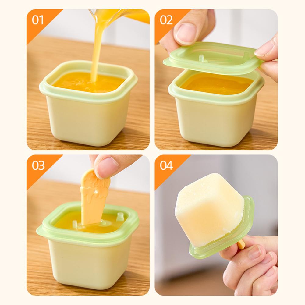 DIY Homemade Popsicle Mold With Handle Reusable Ice Stick Making Template For Summer Dessert