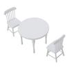 1:12  Ature Wooden White Dining Table and Two Chairs Kitchen Furniture Set   Accessories