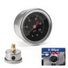Heavy Type Iron Fuel Pressure Meter 1/8 Inch Size 0 100 Range Easy Installation For Vehicle Diagnostic Testing