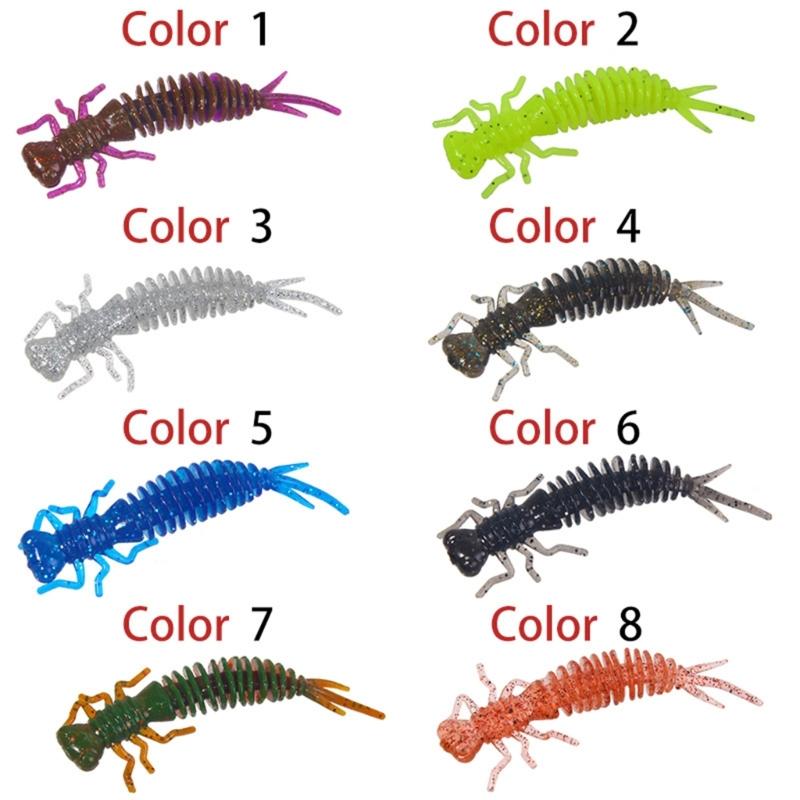 5/10PCS Soft Insect Lure Topwaters Swimming Lure Baits Artificial Insect Fishing Lure Swimbait Topwaters Swimming Lure
