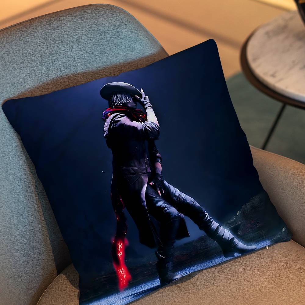 Dante Devil Game May Cry Dmc Vergil Pillow Case Office Cushions Suitable For Sofa Car Bedroom Decorative Cushion Cover