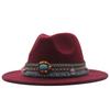 eBay New Woolen Top Hat Women's Minority Style Retro Flat-brimmed Jazz Hat