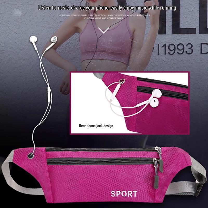 Waterproof Women's Crossbody Waist Bag - Anti-theft, Large Capacity Running and Sports Bag with Custom Logo Print.