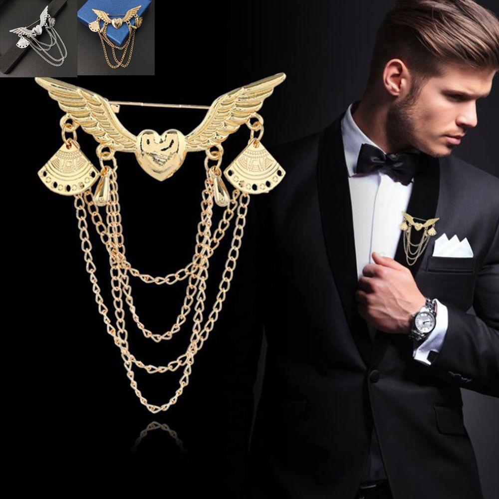 

Новая мода украшает многоцелевую брошь в форме крыла, сплав золота и серебра