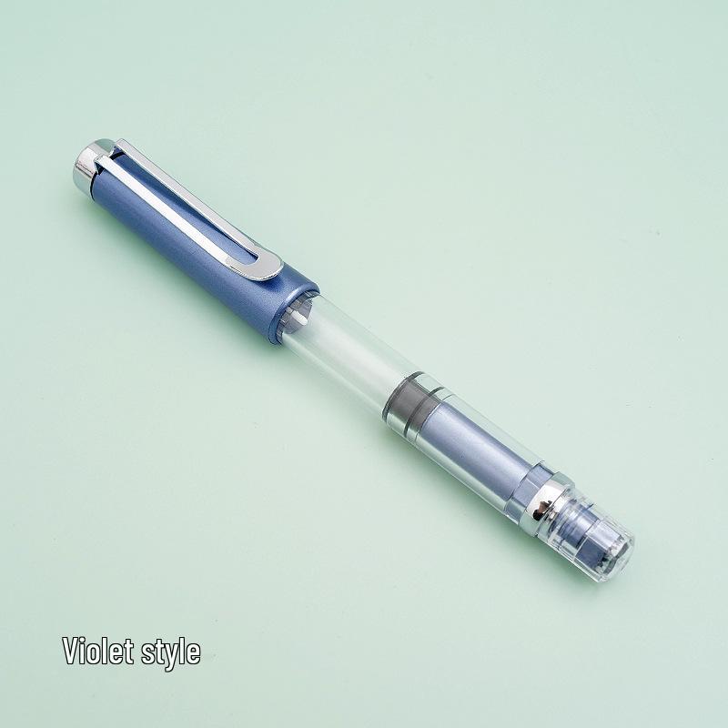 BANMI Transparent Calligraphy Brush Pen with Fine Point, Small Regular Script Wolf Hair, Ink Storage for Color Ink Use