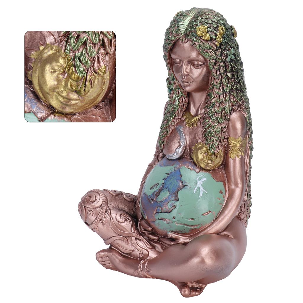 Resin Mother Earth Statue Figurine Garden Ornament Goddess Statue Home Outdoor Decoration