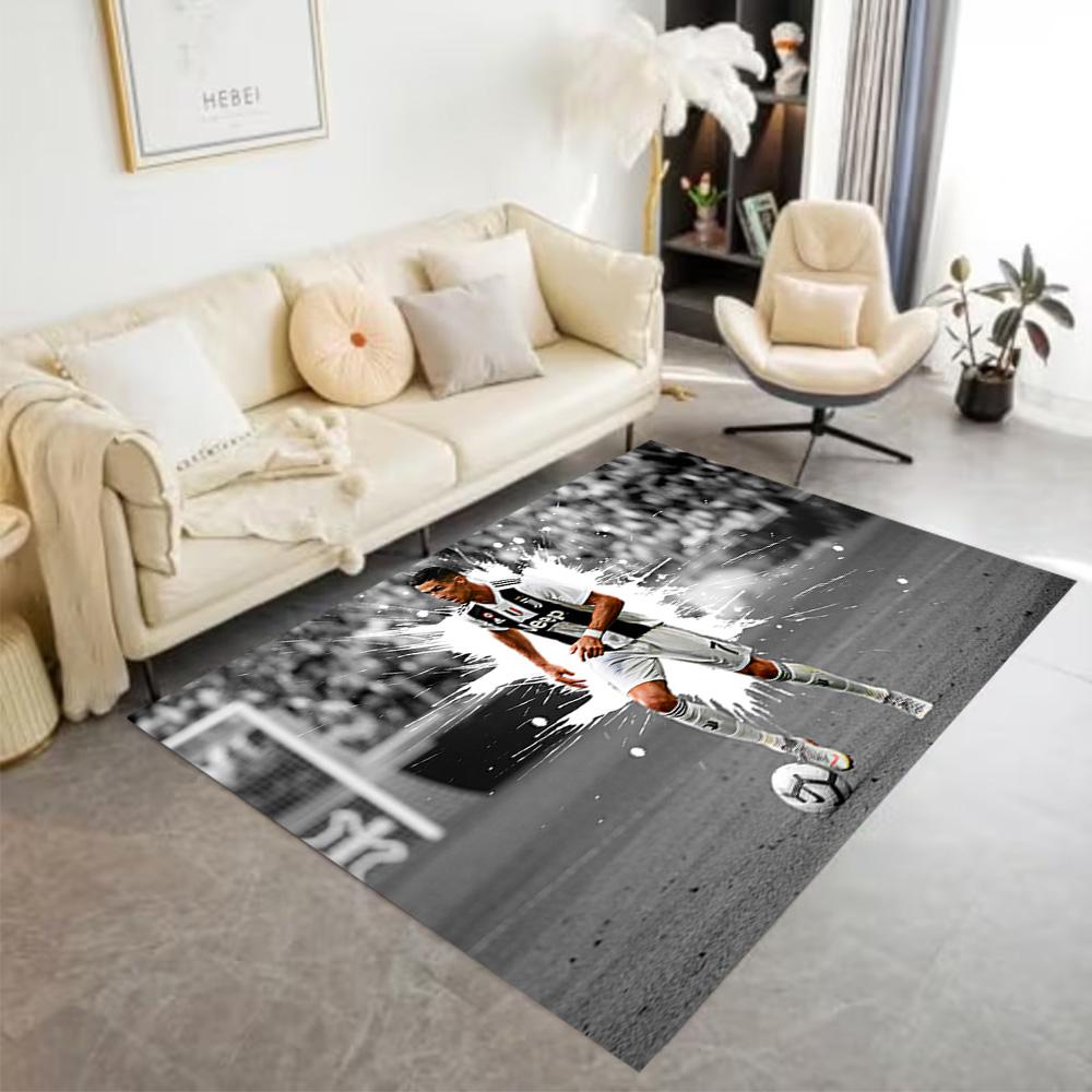 Ronaldo's Juventus Celebration Floor Rug Office Rug Perfect for Dining Room Playrooms Hallway Living Rooms Anti-slip Rug Decorate Offices