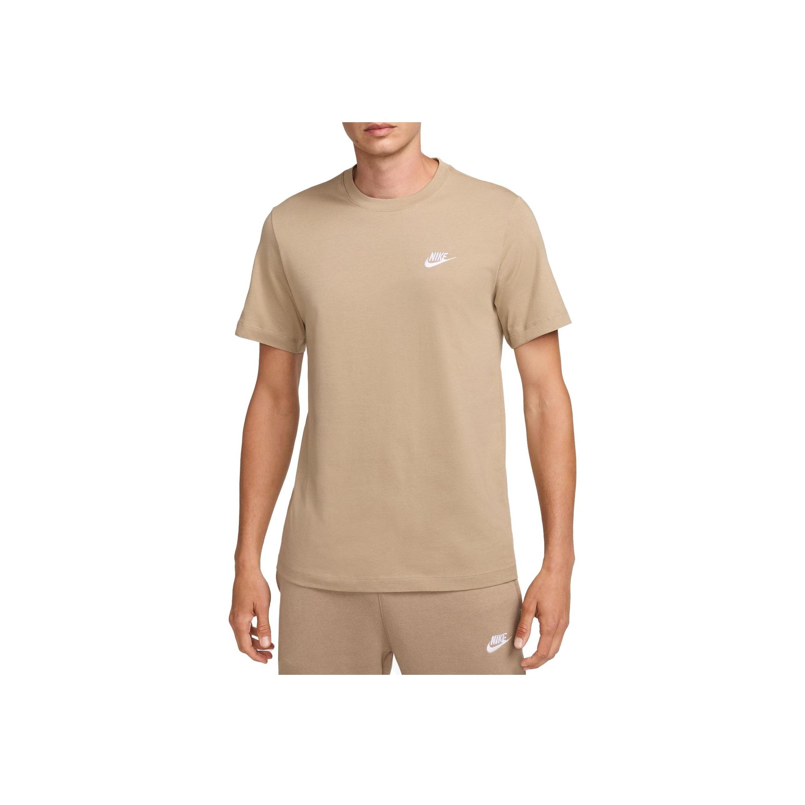 

Nike Футболка-пуловер с круглым вырезом и короткими рукавами с логотипом-буквой Мужские футболки Хаки AR4997-248 M