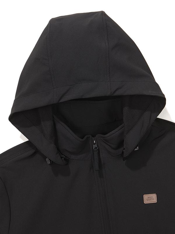 Bbc Earth Stretch Brush Hoodie Detachable Jacket_Black