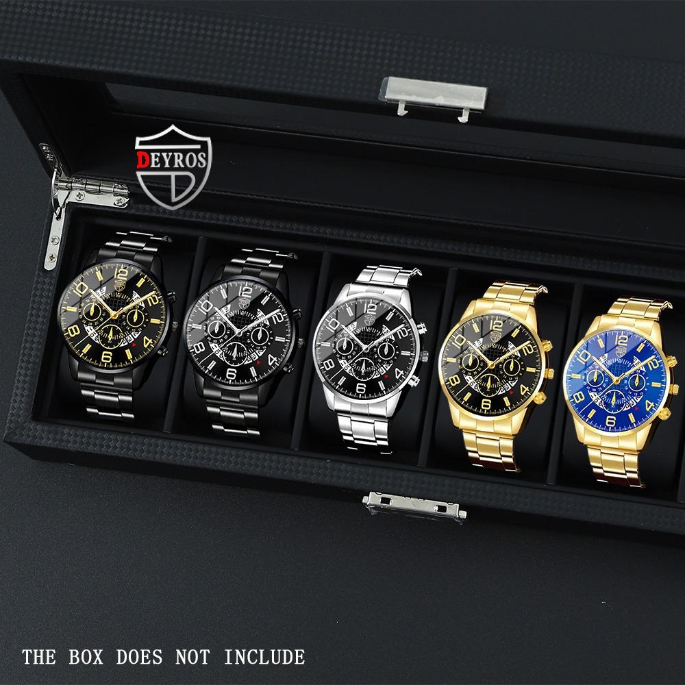 Watch Five-Piece Set Men S Watch Steel Belt Men S Quartz Watch Men S Matching