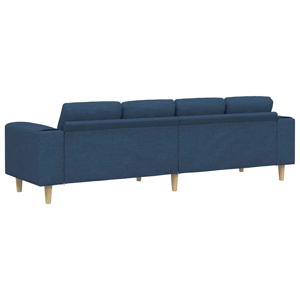 Living Room Sofa Blue 250 x 77 x 76 cm Polyester