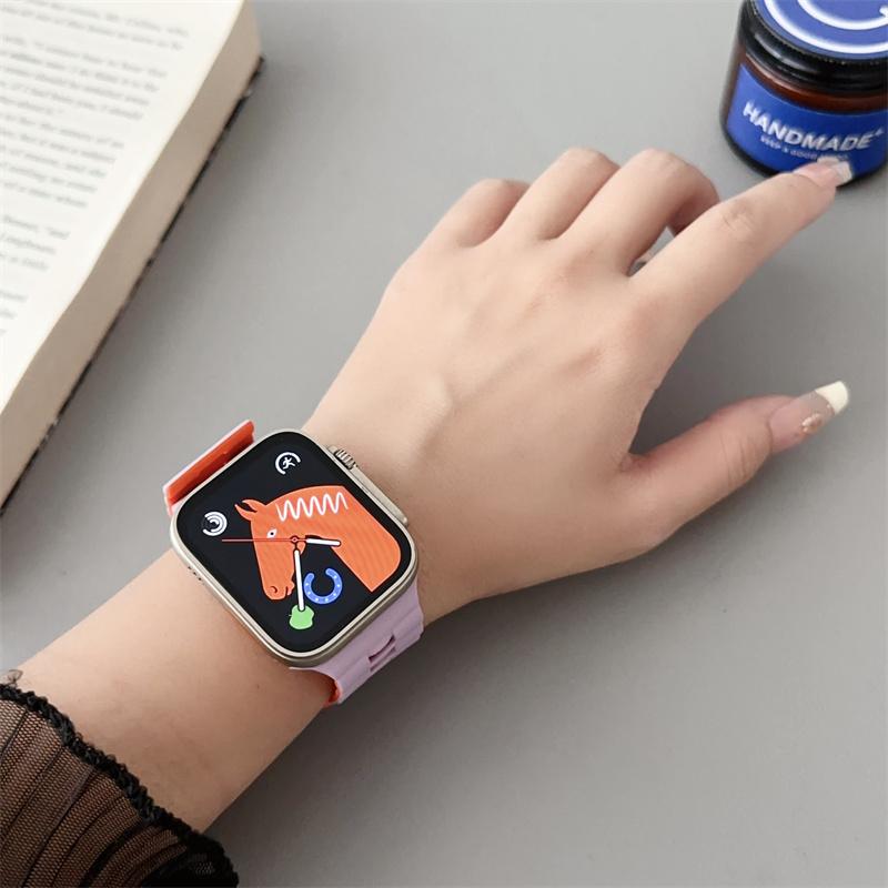Silicone Loop Magnetic Strap For Apple Watch Band 44mm 40mm 45mm 49mm 41mm 38mm 42mm Bracelet iWatch Series 8 3 5 4 SE 6 7 Ultra