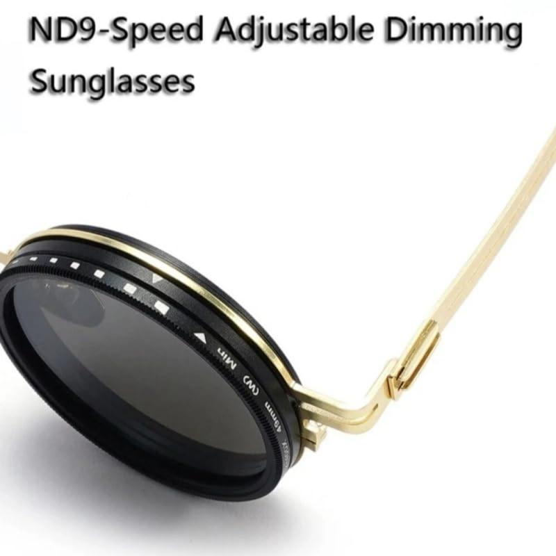 9 Level Adjustable Filter Sunglasses Light Guard Polarized Glasses Strong PC Metal Frame with Case