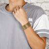 Wide Mesh Chain Bracelet for Men Shiny Rock Cool Boy Wristband Heavy Metal Jewelry Gift