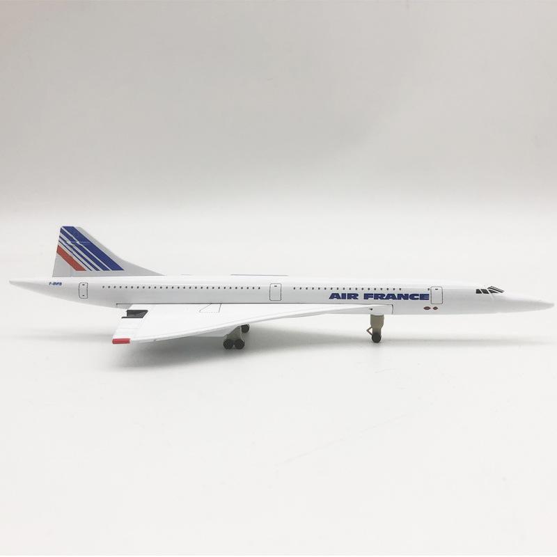 Airplane Models Concorde AIR FRANCE Airlines 20cm Alloy Metal Model Airplane Air W Stand Aircraft Pulley Landing Gear Craft Gift